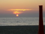 Sonnenuntergang am Strand von Viareggio