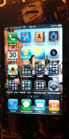 iPhone 4 mit Folie iPhone 4 mit Folie