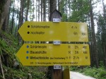 Wohin? Wanderwegschild