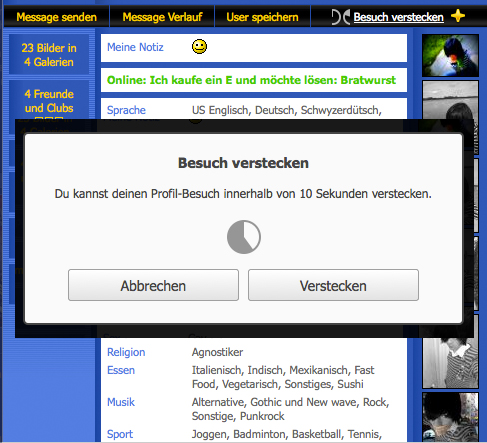 PlanetRomeo Plus-Funktion ein Profil versteckt besuchen (Fotomontage, Profil dunkelt ab) PlanetRomeo Plus-Funktion ein Profil versteckt besuchen (Fotomontage, Profil dunkelt ab)