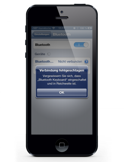 Bluetooth fehlgeschlagen?