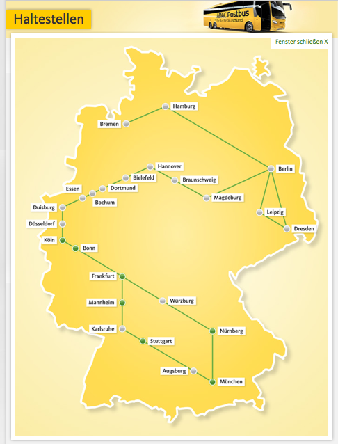 Das ADAC Postbus-Netz