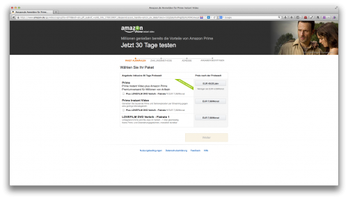 Amazon Prime Instant Video Abomöglichkeiten
