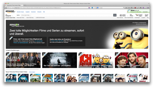 Auswahl Amazon Prime Instant Video