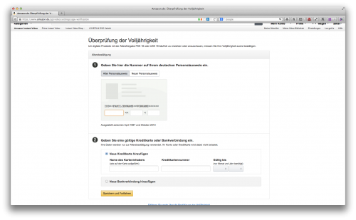 Überprüfung Volljährigkeit