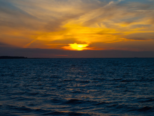 Sonnenuntergang in Puttgarden