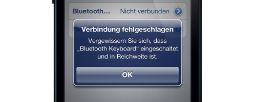 Bluetooth fehlgeschlagen?