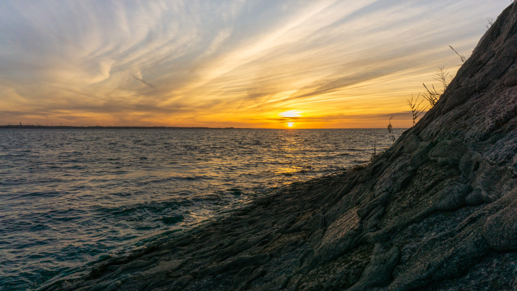 SunsetFehmarn Sound Bridge (Fehmarnsundbrücke), Fehmarn, Germany