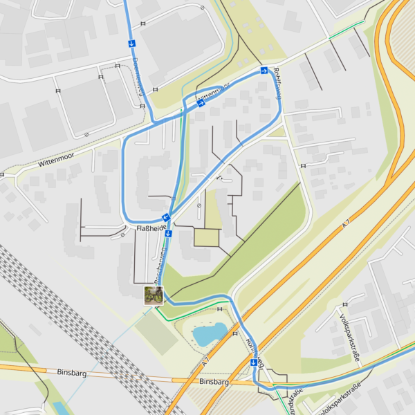 Straßenkarte - Einmal im Kreis