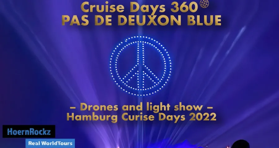 Cruise Days 360° PAS DE DEUXON BLUE – Drones and light show, Hamburg Cruise Days 2022